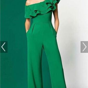 Gibson Latimer Emerald Off-Shoulder Jumpsuit